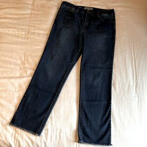 Wit & Wisdom 'Ab'Solution Raw Hem Skinny Straight Jeans, Size 10